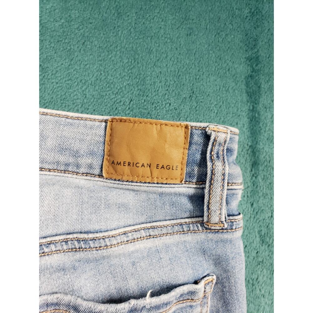 American Eagle Jeans Size 00 Womens Blue Denim Stretch Pants High Rise Jegging - Picture 13 of 14
